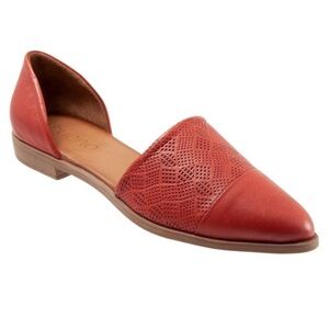 Anthropologie BUENO Bella Terracotta D’Orsays Flats Sz 42 Work Summer Vacation
